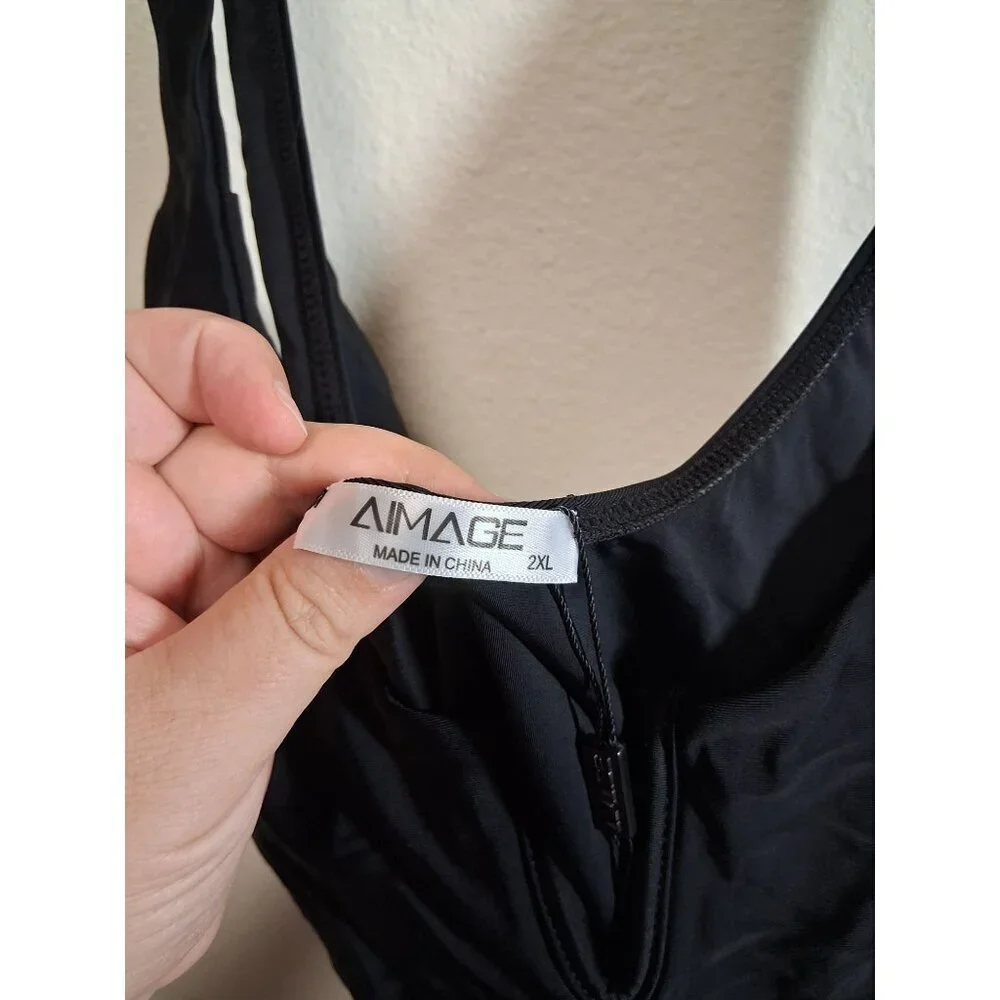 NWT 1 Piece Swimsuit Summer Beach Pool Vacation Maroon Size 2XL